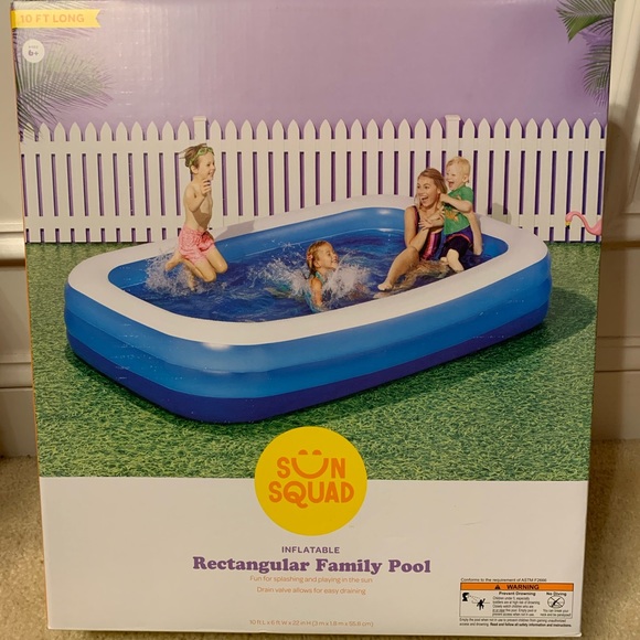 sun squad rectangular family pool